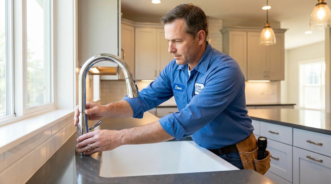 Kitchen faucet installation by Johns Plumbing LLC in West Orange